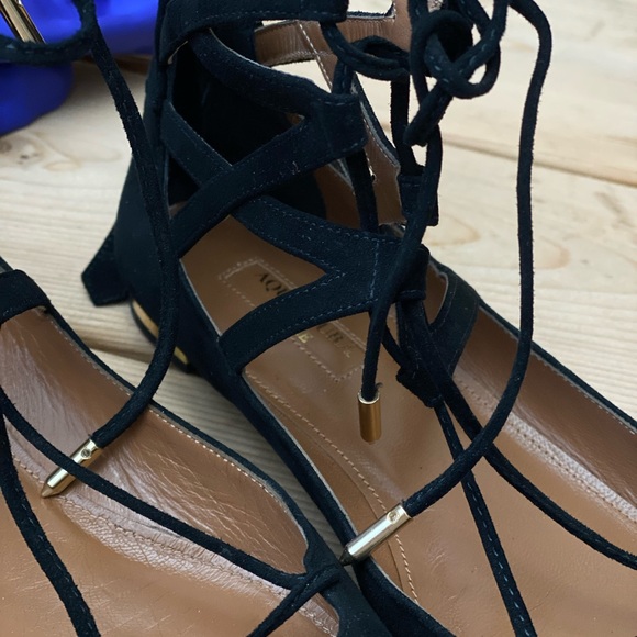 AQUAZZURA - BELGRAVIA lace-up flats - Picture 6 of 6